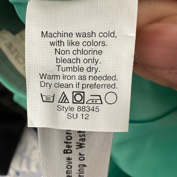 BNWT J Crew women’s bright aqua green minty green cotton skirt size 0 - Picture 6 of 8